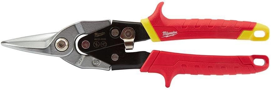 Milwaukee 48-22-4530 Aviation Snips Straight Cut Metal Shears Red