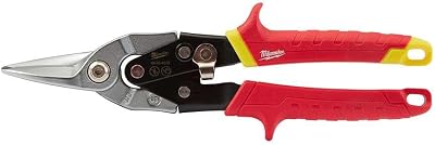 Milwaukee 48-22-4530 Aviation Snips Straight Cut Metal Shears Red