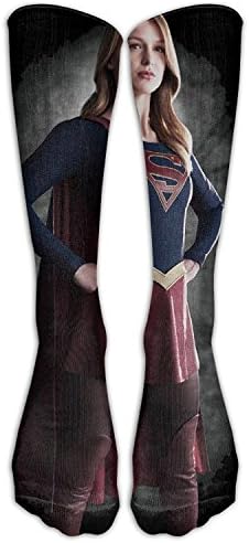 SADDFAWW The Supergirl Premiere Episode Poster Women Tube Knee Thigh High Stockings Cosplay Socks