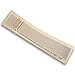 Lady Women Mirror Gold Tone Plate Metal Waist Elastic Belt Obi Band Beige Color