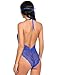 Avidlove Lingerie for Women Teddy One Piece Lace Bodysuit with Mask Blue