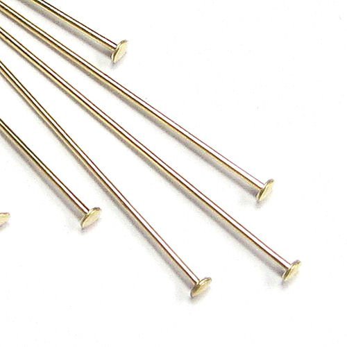 10 pcs 14k Gold Filled Headpins 1.9mm Head Pins 22ga 22 Gauge 1.5'/Findings/Yellow gold