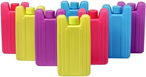 Ice Pack for Lunch Box | 8 Pack Lunch Freezer Packs for Kids and Adults | Keeps your food Cool and Fresh | Bright, Happy Colors | 8 Ice Packs / Ice Bricks for Cooler