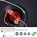 Active Noise Cancelling Bluetooth Earphones with Microphone, BYZ1 Bluetooth V4.2 Wireless Headphones in Ear Earbuds Deep Bass HiFi Stereo Sound, 8 Hrs Playtime for Travel, Work (Red)thumb 3