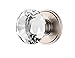 Decor Living, AMG and Enchante Accessories, Diamond Crystal Door Knobs with Lock, Privacy Function for Bed and Bath, Venus Collection, Satin Nickel