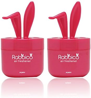 High Premium Quality RABBICO Sweet 2 Packs (Rabbit Lovely Ears Shape) Car, Home, Office Air Freshener Angel Snow Scent - Luxurious Floral Fruity Blend complemented by Amber and Vanilla Scent
