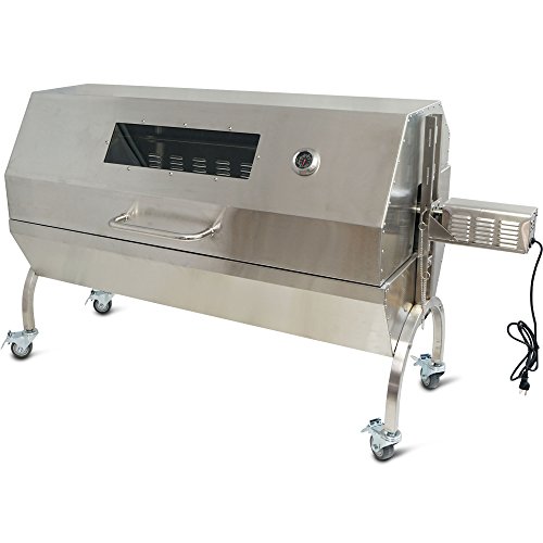 Titan Rotisserie Grill Roaster Spit w/ Glass Hood Review Best Grill