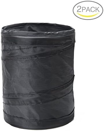 Binboll Car Trash Can Collapsible Leak Proof Trash Can Car Portable Garbage Bag (Black)