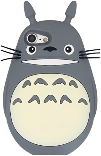 Iphone 7 Plus Case, Cute Cartoon 3D Adorable Lovely Creative Panda Soft Silicone Gel Rubber Protective Cover Case for Iphone 7 Plus 5.5" ( Gray )