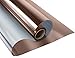 KESPEN One Way Window Film Privacy Anti-UV Heat Control Reflective Glass Tint for Home Static Cling Vinyl, Brown-Silver, 17.5 Inch X 6.5 Feet