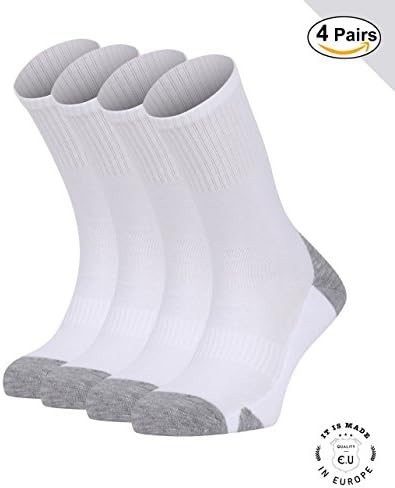 4 PAIRS Coolmax Breathable Athletic Cotton Socks Best for Sports