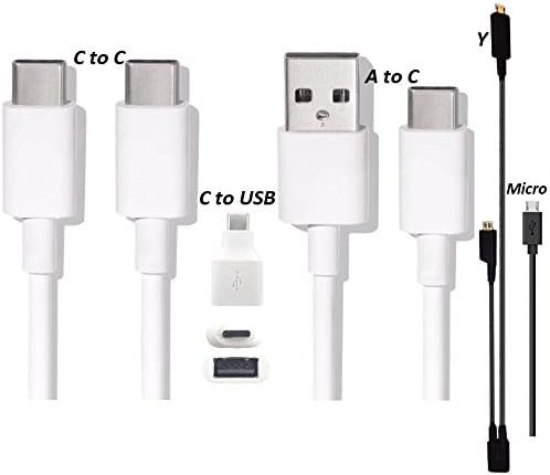 Google TYPE C to A USB, W/ C to C Wire, C to USB Adapter with ZET Micro USB &amp; RIM Y (2) Micro Pin Wire Wire (Kit) For Pixel/2/XL/5 Galaxy S8/S8+/Note 8/Google (Certified Refurbished)
