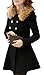 Eshion Women Trench Double Button Fur Collar Coat Jacket Woolen Outwear 4 Colors