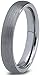Tungsten Wedding Band Ring 4mm for Men Women Comfort Fit Domed Round Brushed