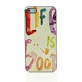 Inask Heavy Duty Back Cover Case Cute for Iphone 5 5s with LCD Film Screen Protector Life Is Cool