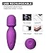 Mini Wand Massager,Fovel Wireless Cordless Portable Small Size Handheld Powerful Massage for Back Neck Shoulder Silent Waterproof USB Chargeable,Purple ...