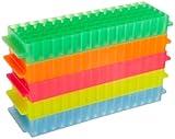 Bio Plas 0061 Polypropylene 80 Well Microcentrifuge Tube Rack, Autoclavable, Assorted (Pack of 5)