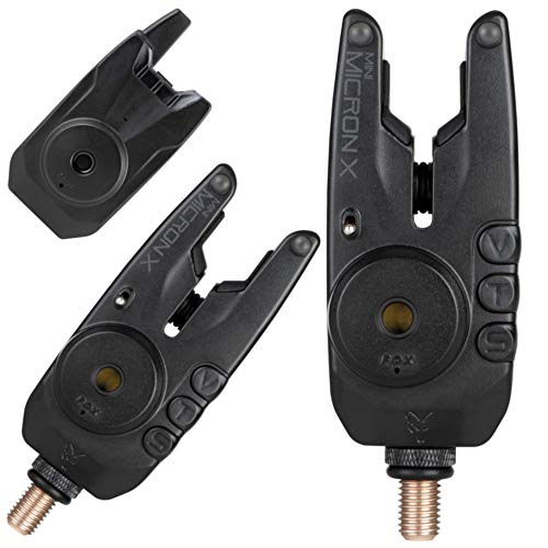 Fox Mini Micron X + Hardcases 2+1 - Funkbissanzeiger Set zum Karpfenangeln, Bissanzeigerset, Bissanzeiger für Karpfen