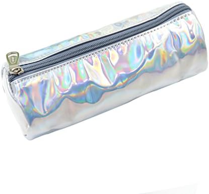 Lychee Craft Hologram Pencil Case Pen Holder Makeup Box Zipper Comestic Storage