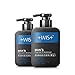 WIS Men's Face Wash Oily Skin,Nature Charcoal Facial Cleanser Deep Cleaning Sensitive Skin,Anti-Acne,Oil Control, 6.34 Fl.oz (Upgraded version)