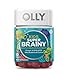 OLLY Kids Super Brainy + Omega Gummy Supplement , Blue Raspberry, 50 Count - 25 Day Supply
