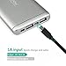 10000mAh Portable Charger Fast Charging,Dual USB Port External Battery Charger for iPhone, iPad, Samsung Galaxy, Smart Phone,tablet(silver)