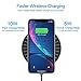 Wireless Charger QI-Certified Fast Wireless Charging Pad 7.5W for iPhone Xs Max/Xs/XR/X/8/8 Plus, 10W for Galaxy Note 9/S9/S9 Plus/Note 8/S8 & Qi-Enabled Phones (NO Adapter)-Black