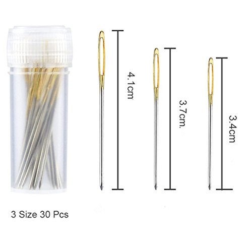 Kasmena 40Pcs Colorful Hand Sewing Seam Ripper,Thread Stitch Remover Tool,Cross Stitch/Embroidery Hand Needles,Soft Tape Measure and Storage Bag for Sewing and Craft Art Work