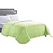 HollyHOME Solid Color Bed Quilt for Twin Size Bed Blanket, Lime Green