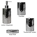 Blue Donuts Bathroom Accessories Set, Toothbrush Holder, Soap Dispenser, Silver, Ceramic, 4 Piece