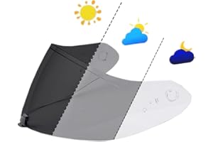 ANSUNDA R420 Helmet Visor Replacement,Tinted Motorcycle Helmet Face Shield Windshield lens for R420 Helmet (Photochromic Clear)