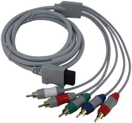 eForBuddy Component AV Cable for Nintendo Wii 6 Feet, Gray