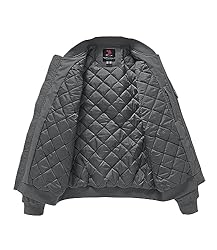 BGOWATU Men's Jacket Windproof Quilted Bomber