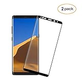 [2 Pack] DeFitch Galaxy Note 8 Screen Protector, Full Coverage Anti-Scratch, Anti-Fingerprint, Easy to Install Curved Tempered Glass Screen Protector Samsung Galaxy Note 8 [Black]