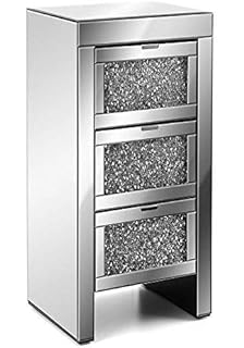 Dura Tribe Snow Pearl White Mirrored Bedroom Furniture Dressing