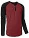 NE PEOPLE Long Sleeve Raglan Tshirt with Button Placket