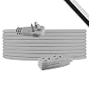 GE Indoor Extension Cord, 25 Ft Power Cable, 3 Grounded Outlets, 3-Prong, Low-Profile Flat Plug, 16 Gauge, UL Listed…