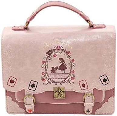DDHZTA Lady's Shoulder Bag Slanting Shoulder Bag Alice In Wonderland Playing Card Silhouette,Pink