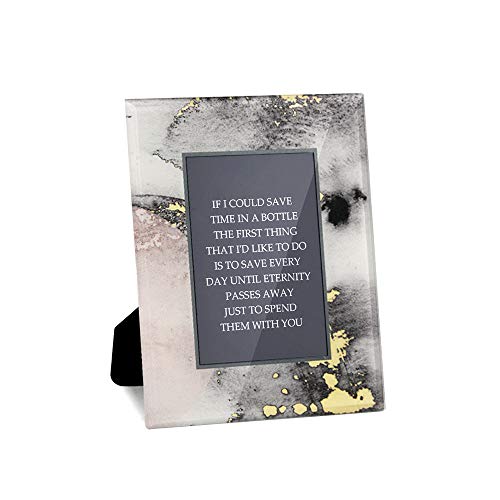 Afuly Unique Picture Frame 4x6 Grey Photo Frame for Desk