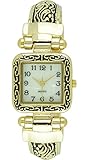 Moulin Women's Elegant Medallion Cuff Gold Watch #12036.74068