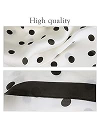 SOJOS - Bufanda de cuello cuadrada de seda, estilo vintage, con lunares, para mujer, 27.0 x 27.0 in