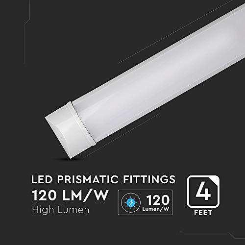 V-TAC 40W 4ft LED-Lichtleisten Integrierte Röhrenlampe 4000K Tageslichtweiß 1200x74x24mm Wand- und Deckenbeleuchtung… – Bild 7