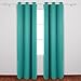 Deconovo Room Darkening Blackout Curtain Thermal Insulated Grommet Curtains for Living Room 42x95 Inch Turquoise Two Curtain Panels