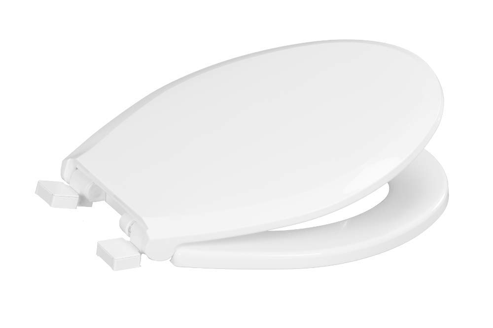 Centoco 3700SC001 Plastic Round Toilet Seat with Closed Front, White