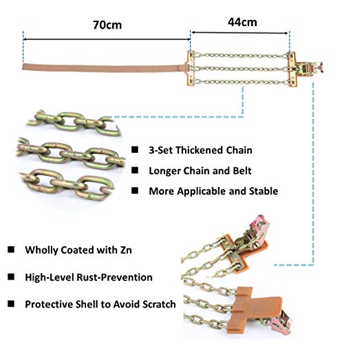 FUNDRIVING Tire Chains,Snow Chains for SUV,Truck,RV of Tire Width 8.5