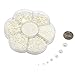 Approx 5600pcs Mixed Size DIY Half Pearl Bead Flat Back Plastic Craft (ivory)
