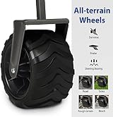 Sekey Folding Trolley 440LB Capacity All-Terrain Beach Garden Cart Light Blue view 2