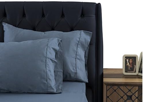 Cifelli Home OrganicPro 100% Organic Cotton Pillowcase Set 2 Pack Standard Pillow Sham (Pillowcase (2 Pack), Stone Blue)