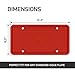 Rightcar Solutions Silicone License Plate Frames | The Original Premium Grade Silicone Car Plate Frame | Rust Proof, Rattle Proof, Weather Proof License Plate Holder (Red)