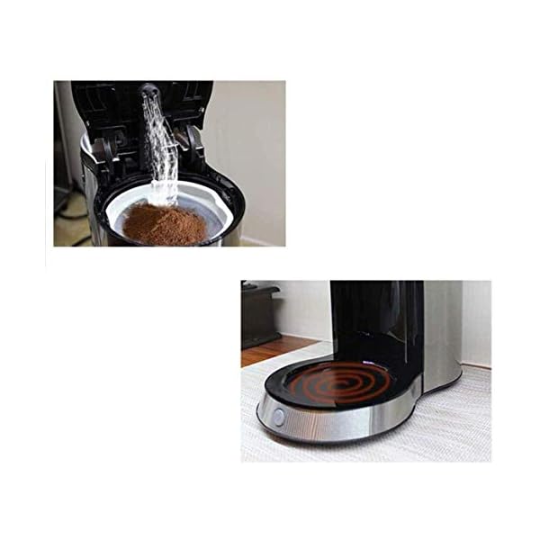 1yess Kaffeemaschine Kaffeemaschine 1,25 L Einfache ON-Taste Steuer Drip Art Haushalts- 1250W Edelstahl for Heim und… – Bild 7